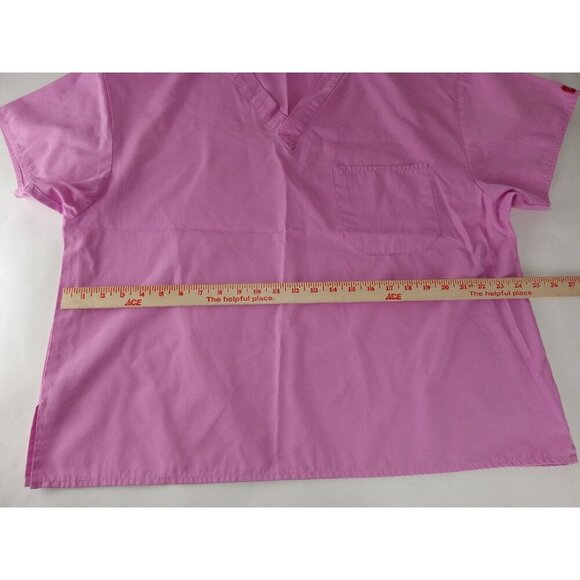 Lot Of 2 Mixed Brands Women's V Neck Multicolor,  Pink Scrub Tops Size L - Picture 13 of 16